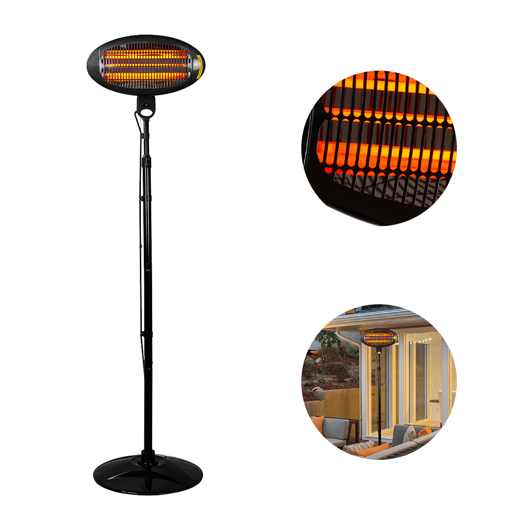 hut - Stufa a Patio Elettrica da interno ed esterno 2000 Watt