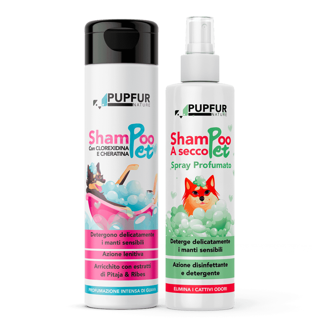 PET - Shampoo Clorexina con Shampoo a Secco